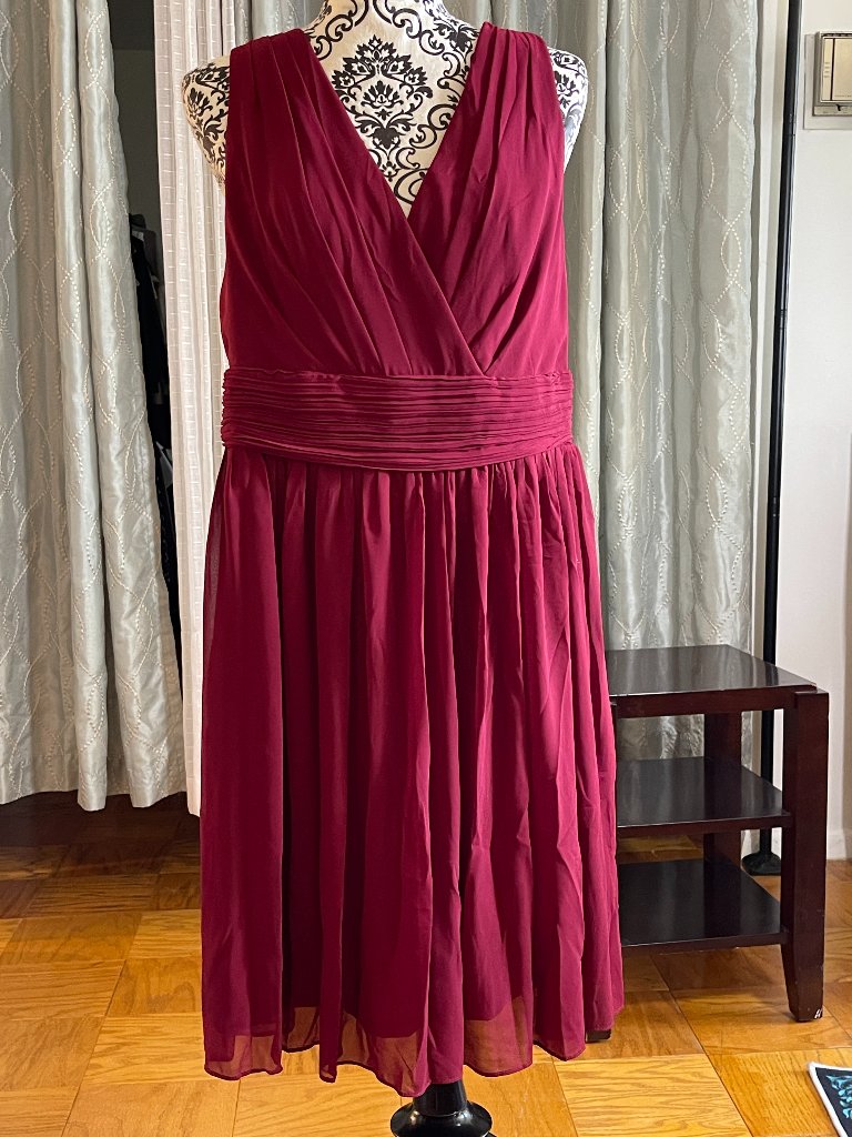 Ever Pretty Maroon Sleeveless V-Neck Formal Dress Size 5x